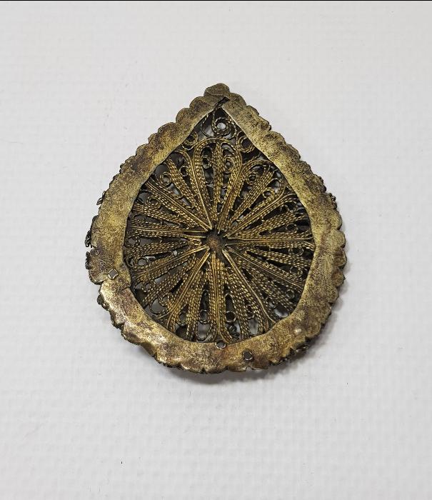 OSMANLI DÖNEMİ GÜMÜŞ ARMUDİ KOLYE UCU