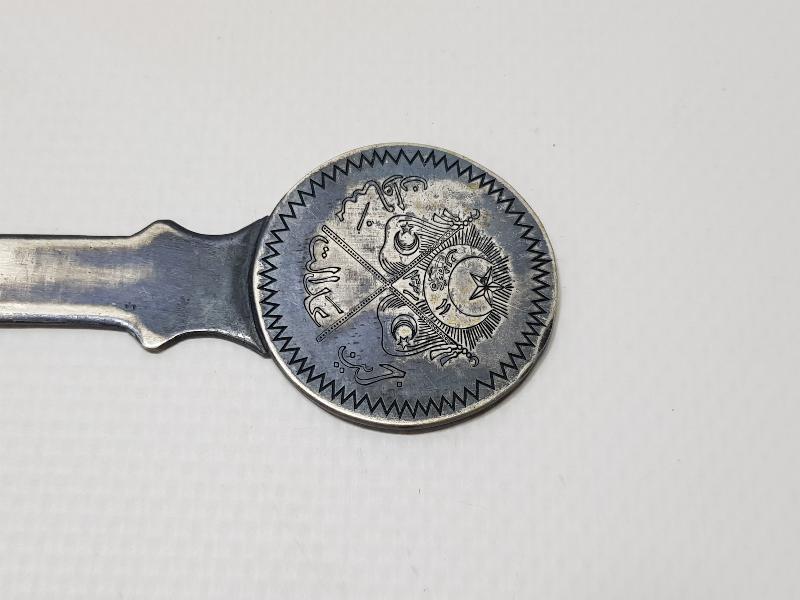 OSMANLICA YAIZLI MEŞRUTİYET TEMALI GÜMÜŞ ZARF AÇACAĞI