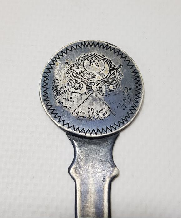 OSMANLICA YAIZLI MEŞRUTİYET TEMALI GÜMÜŞ ZARF AÇACAĞI