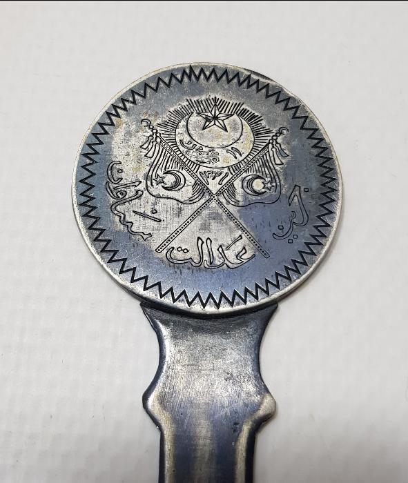 OSMANLICA YAIZLI MEŞRUTİYET TEMALI GÜMÜŞ ZARF AÇACAĞI