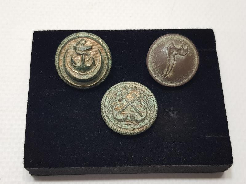 1. DÜNYA SAVAŞI DÖNEMİ 3 ADET OSMANLI SUBAY DÜĞMESİ
