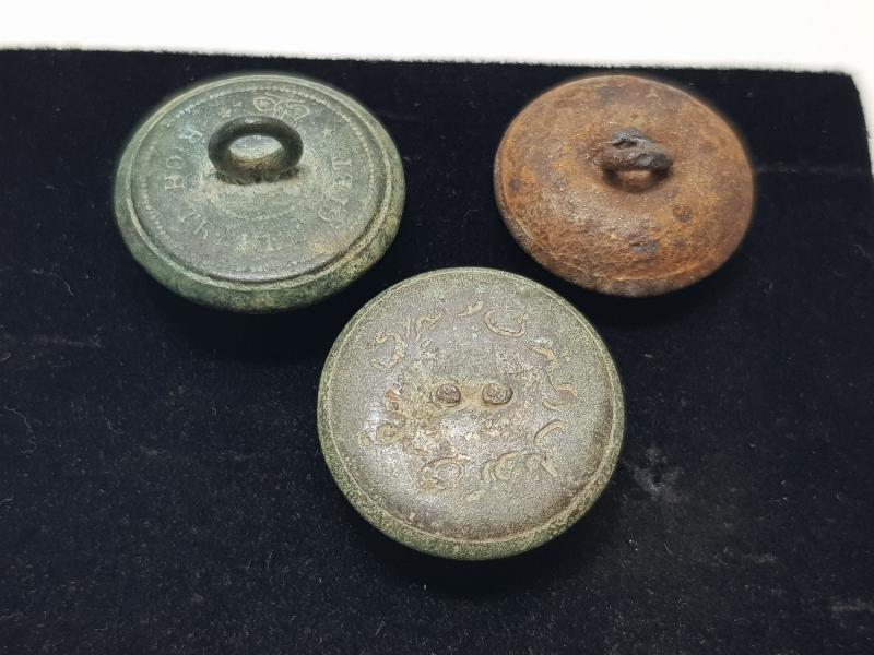 1. DÜNYA SAVAŞI DÖNEMİ 3 ADET OSMANLI SUBAY DÜĞMESİ