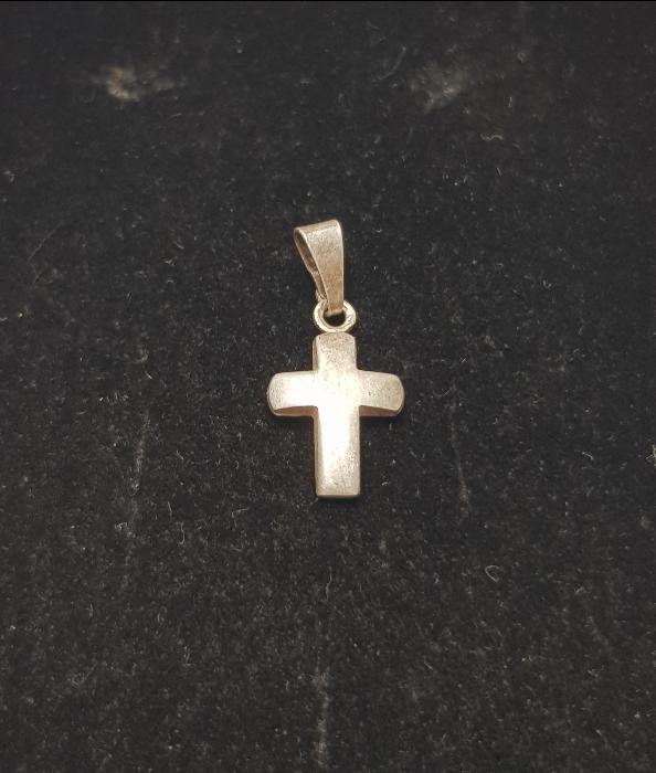 1900'LERDEN GÜMÜŞ MİNİ HAÇ KOLYE UCU