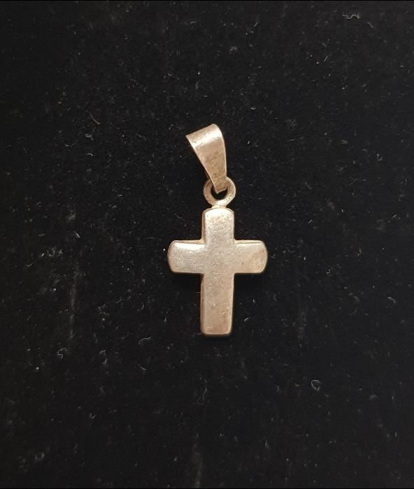 1900'LERDEN GÜMÜŞ MİNİ HAÇ KOLYE UCU