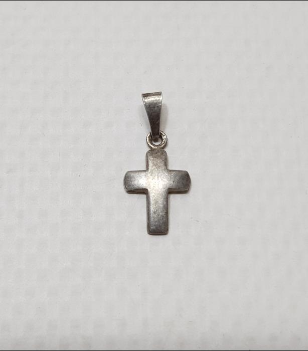 1900'LERDEN GÜMÜŞ MİNİ HAÇ KOLYE UCU