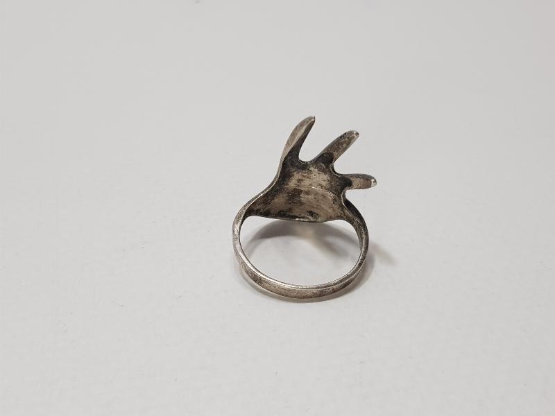 EL FORMLU GÜMÜŞ BAYAN YÜZÜĞÜ