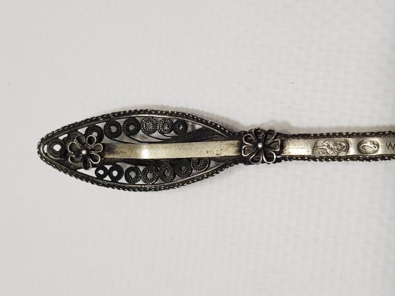 OSMANLI DÖNEMİ İZMİR İŞİ TUĞRALI SAH DAMGALI VE ÇEŞNİLİ GÜMÜŞ TATLI KAŞIĞI