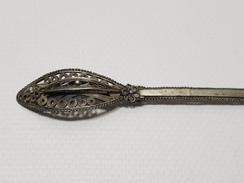 OSMANLI DÖNEMİ İZMİR İŞİ TUĞRALI SAH DAMGALI VE ÇEŞNİLİ GÜMÜŞ TATLI KAŞIĞI