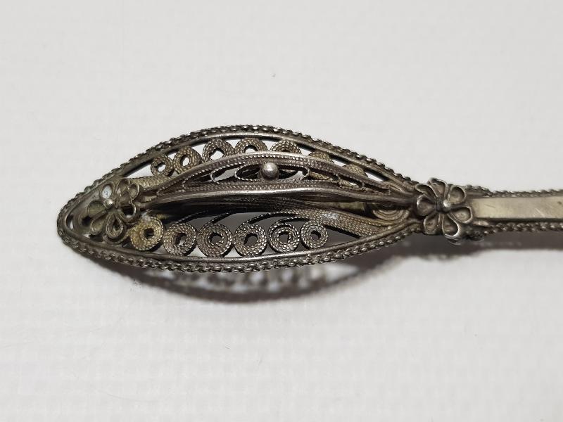 OSMANLI DÖNEMİ İZMİR İŞİ TUĞRALI SAH DAMGALI VE ÇEŞNİLİ GÜMÜŞ TATLI KAŞIĞI