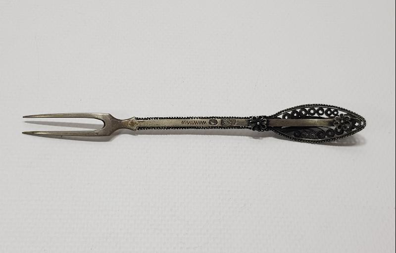 OSMANLI DÖNEMİ İZMİR İŞİ TUĞRALI SAH DAMGALI VE ÇEŞNİLİ GÜMÜŞ TATLI KAŞIĞI