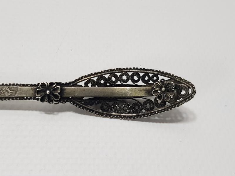 OSMANLI DÖNEMİ İZMİR İŞİ TUĞRALI SAH DAMGALI VE ÇEŞNİLİ GÜMÜŞ TATLI KAŞIĞI