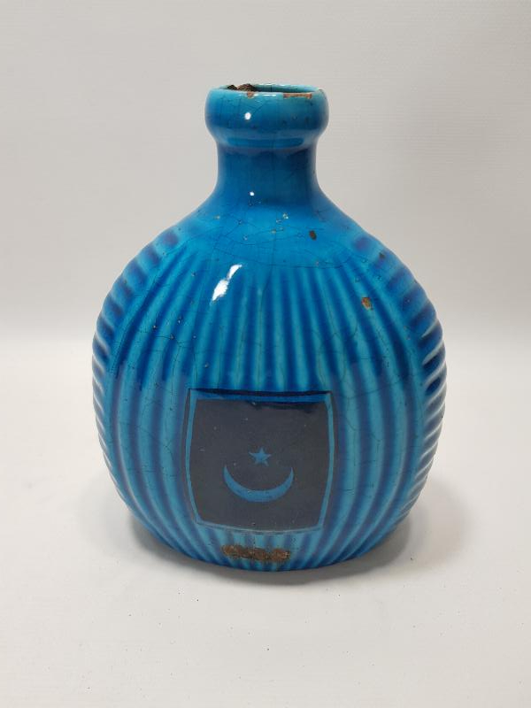 OSMANLI DÖNEMİ AY YILDIZLI ÇOK NADİR KÜTAHYA SERAMİK MATARA