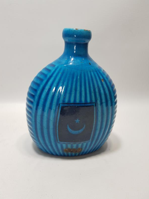 OSMANLI DÖNEMİ AY YILDIZLI ÇOK NADİR KÜTAHYA SERAMİK MATARA