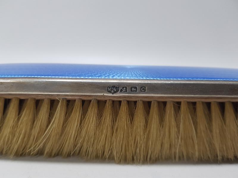 1880'LERDEN GÜMÜŞ ÜZERİ MİNELİ ELBİSE FIRÇASI