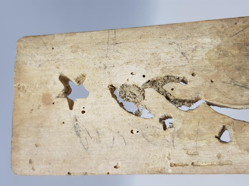 AY YILDIZLI VE OSMANLICA YAZILI İKİ ADET AHŞAP BASKI BOYA KALIBI