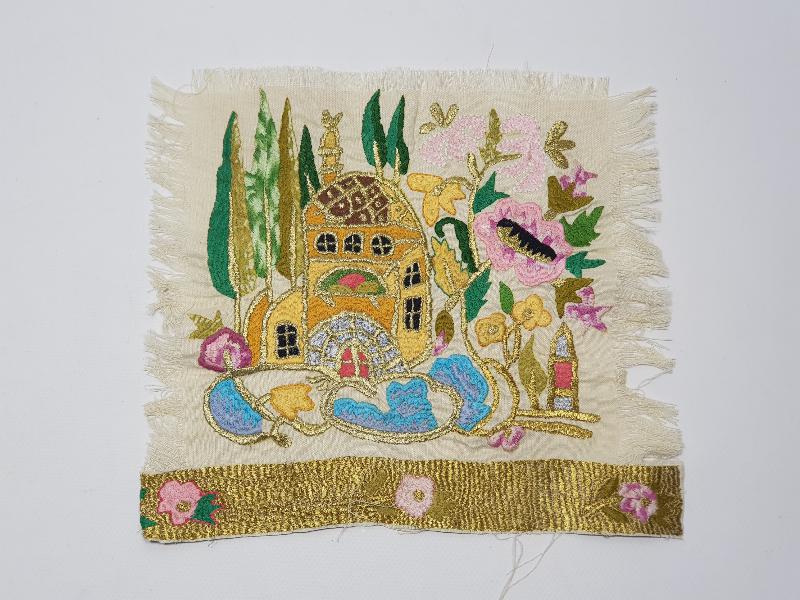 EL İŞİ CAMİ İŞLEMELİ KIRLENT YÜZÜ