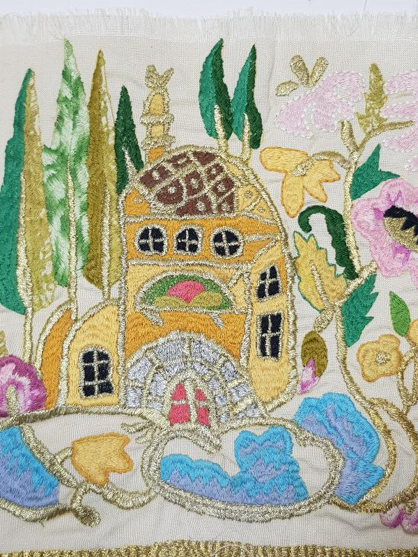 EL İŞİ CAMİ İŞLEMELİ KIRLENT YÜZÜ