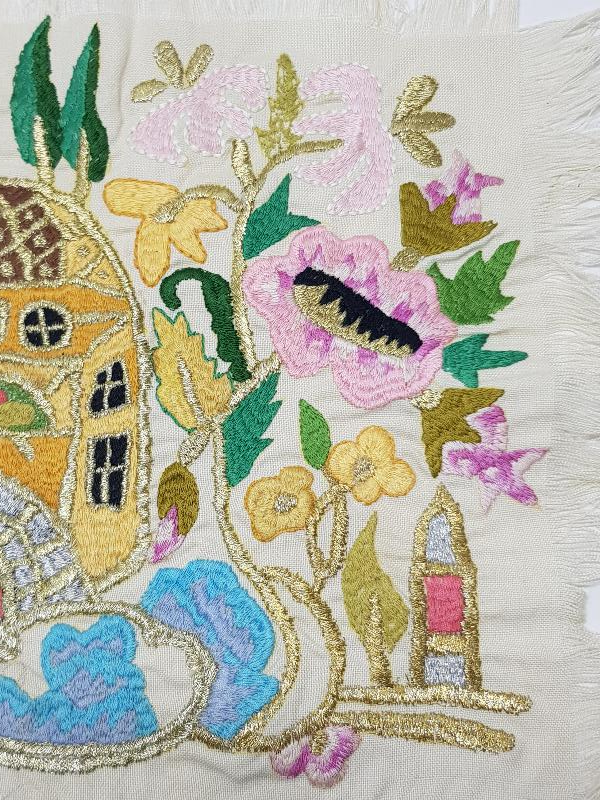 EL İŞİ CAMİ İŞLEMELİ KIRLENT YÜZÜ