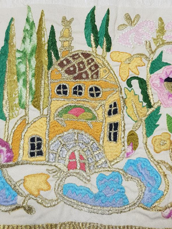 EL İŞİ CAMİ İŞLEMELİ KIRLENT YÜZÜ