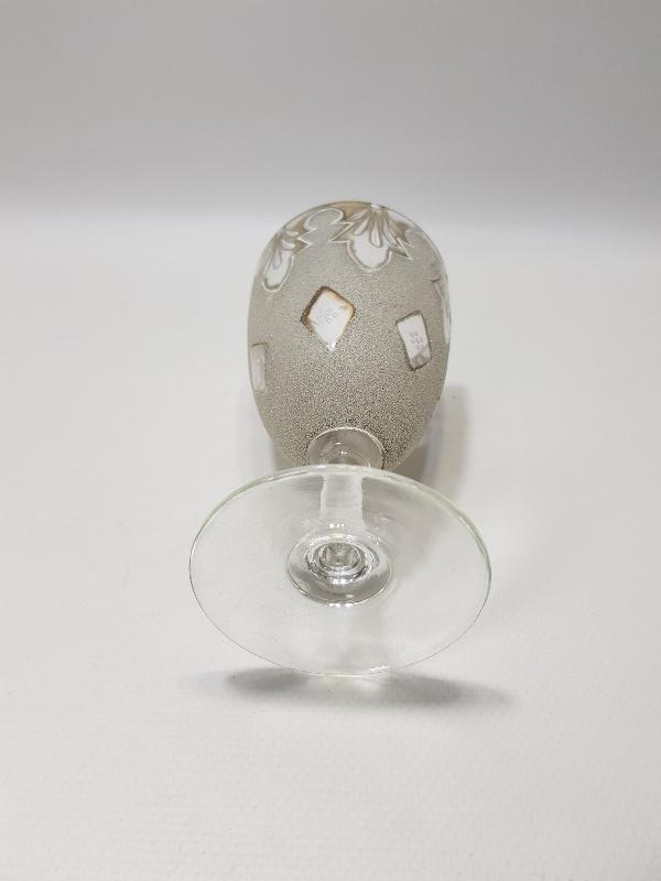 OSMANLI PAZARI İÇİN YAPILMIŞ ALTIN YALDIZLI VE MİNELİ KRİSTAL KADEH