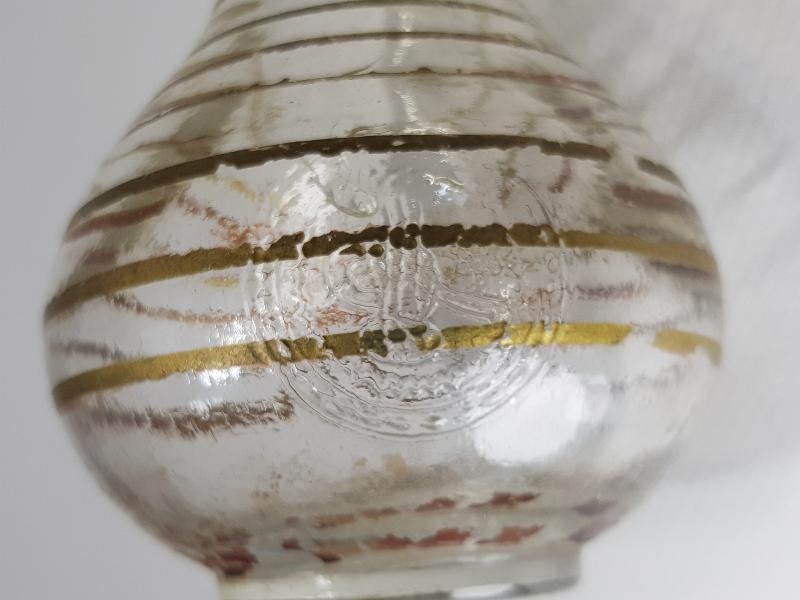 OSMANLI TUĞRALI CAM KOLONYA ŞİŞESİ