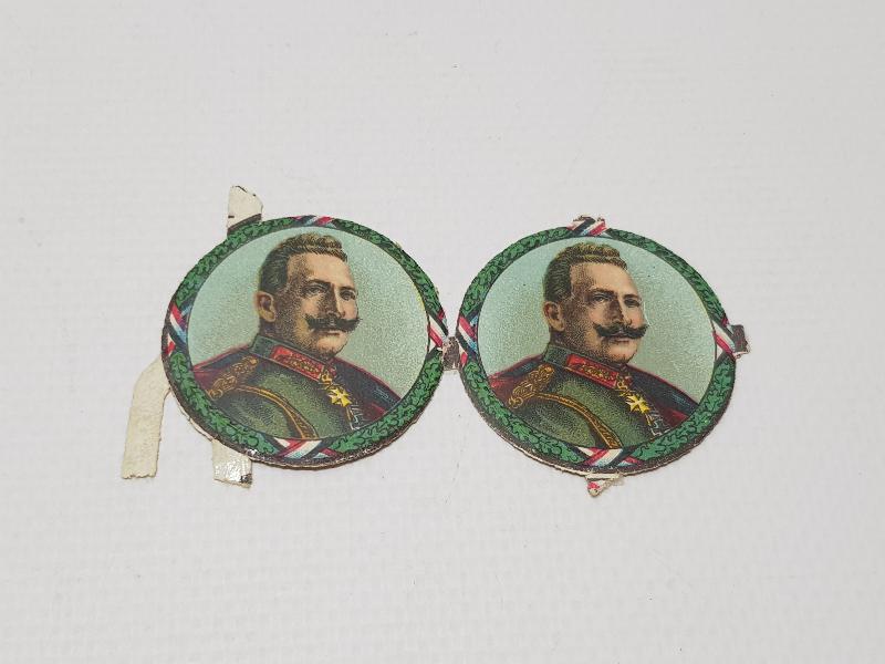1. DÜNYA SAVAŞI DÖNEMİ ALMAN KAISER WILHELM TEMALI İKİ ADET VİNYET 