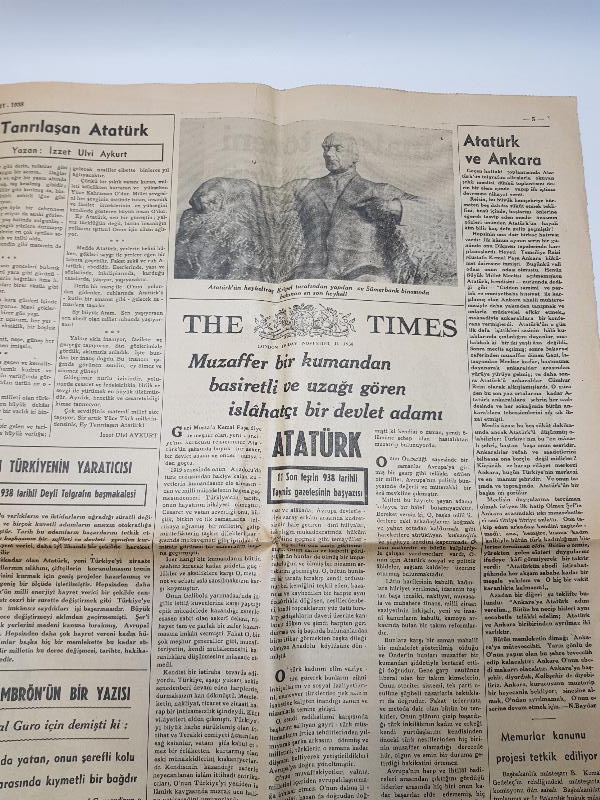 ATATÜRK 'ÜN VEFAT HABERLERİ KONULU 16 KASIM 1938 TARİHLİ ULUS GAZETESİ
