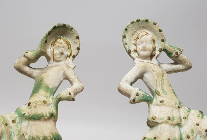 EYÜP İŞİ ANTİKA BİR ÇİFT DANSÖZ KADIN FİGÜRÜ