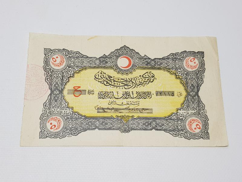 HİLALİ AHMER CEMİYETİ OSMANLICA İANE MAKBUZU