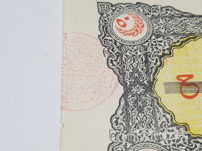 HİLALİ AHMER CEMİYETİ OSMANLICA İANE MAKBUZU