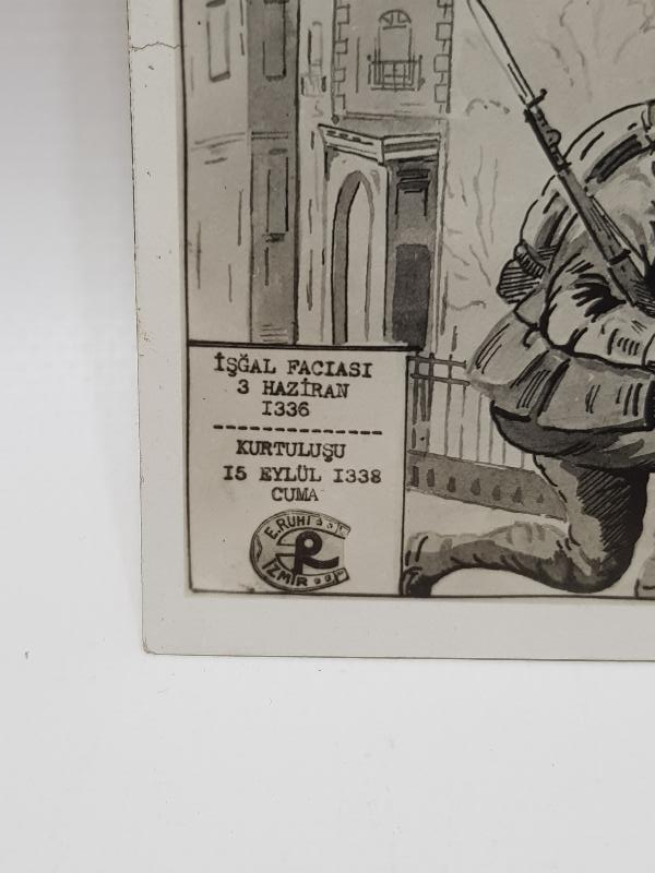 MİLLİ SAVAŞ KONULU BALIKESİR HATIRATI ÇOK NADİR KARTPOSTAL