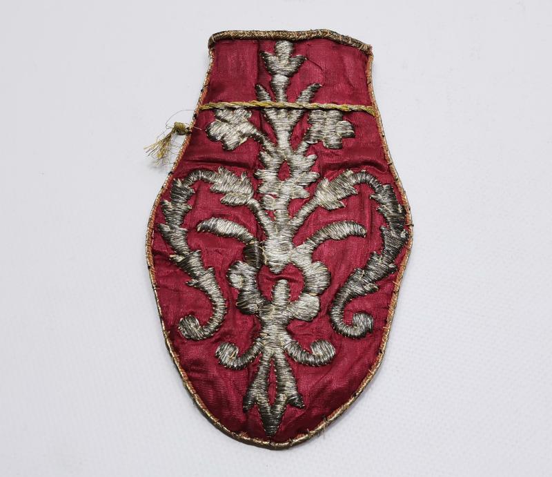 OSMANLI DÖNEMİ BÜYÜK BOY GÜMÜŞ İSIRMA İŞLEMELİ GELİN KESESİ