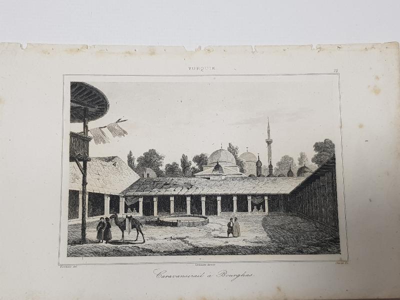 OSMANLI DÖNEMİ GRAVÜR: BURGAZ'DA KERVANSARAY