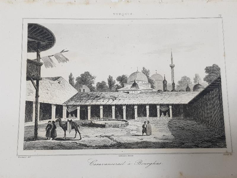 OSMANLI DÖNEMİ GRAVÜR: BURGAZ'DA KERVANSARAY