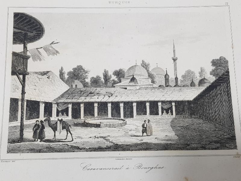 OSMANLI DÖNEMİ GRAVÜR: BURGAZ'DA KERVANSARAY