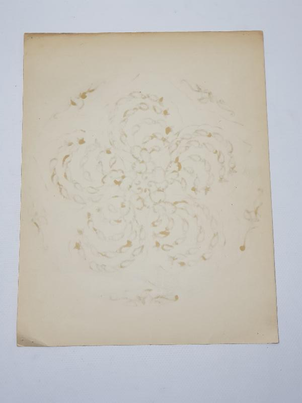 OSMANLI TEKSTİL TARİHİ: EL İŞİ ÇEVRE MOTİFİ V. GÖNÜLAL İMZALI RESİM