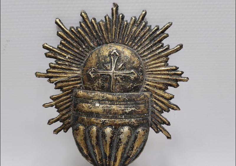 OSMANLI DÖNEMİ RUM İŞİ GÜMÜŞ KUTSAL SUNAK VAZOSU RÖLYEFİ