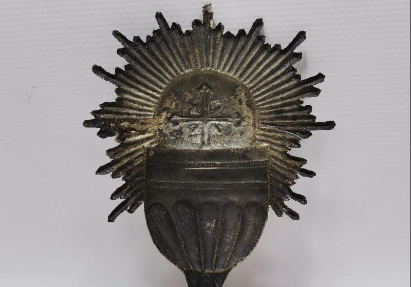 OSMANLI DÖNEMİ RUM İŞİ GÜMÜŞ KUTSAL SUNAK VAZOSU RÖLYEFİ