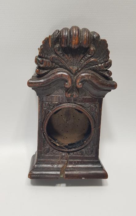 OSMANLI DÖNEMİ RUM İŞİ MELEK FİGÜRLÜ EL OYMA AHŞAP MASA SAATİ KASASI