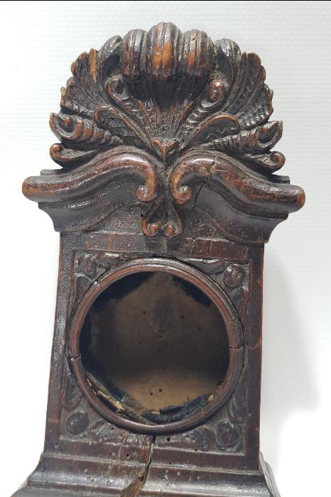 OSMANLI DÖNEMİ RUM İŞİ MELEK FİGÜRLÜ EL OYMA AHŞAP MASA SAATİ KASASI