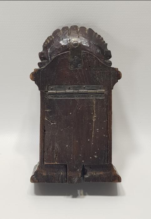 OSMANLI DÖNEMİ RUM İŞİ MELEK FİGÜRLÜ EL OYMA AHŞAP MASA SAATİ KASASI