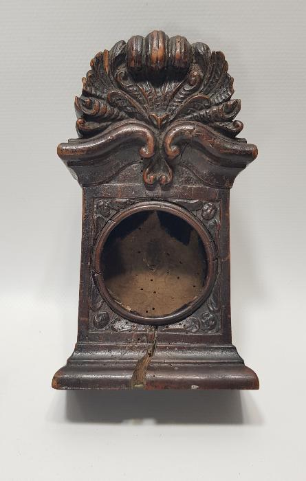 OSMANLI DÖNEMİ RUM İŞİ MELEK FİGÜRLÜ EL OYMA AHŞAP MASA SAATİ KASASI