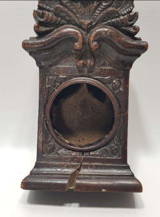 OSMANLI DÖNEMİ RUM İŞİ MELEK FİGÜRLÜ EL OYMA AHŞAP MASA SAATİ KASASI