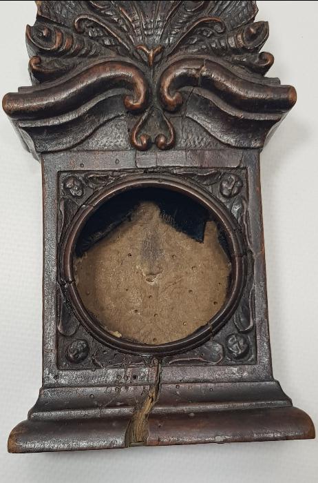 OSMANLI DÖNEMİ RUM İŞİ MELEK FİGÜRLÜ EL OYMA AHŞAP MASA SAATİ KASASI