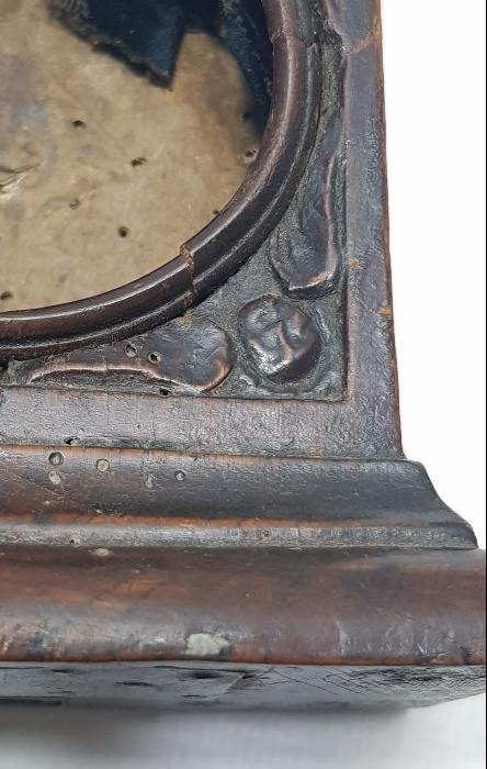 OSMANLI DÖNEMİ RUM İŞİ MELEK FİGÜRLÜ EL OYMA AHŞAP MASA SAATİ KASASI