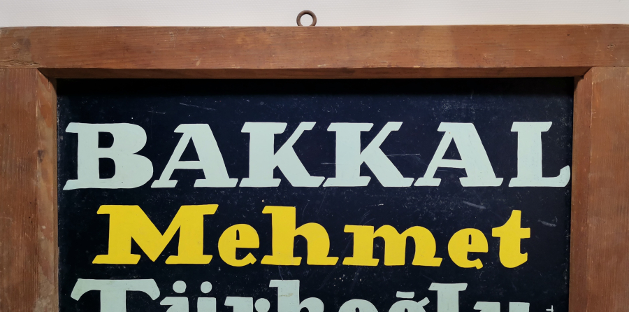 ANTİKA BÜYÜK BOY BAKKAL TABELASI