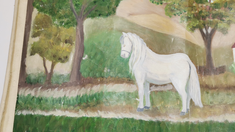 G YETİŞ İMZALI TUVAL ÜZERİ YAĞLI BOYA RESİM