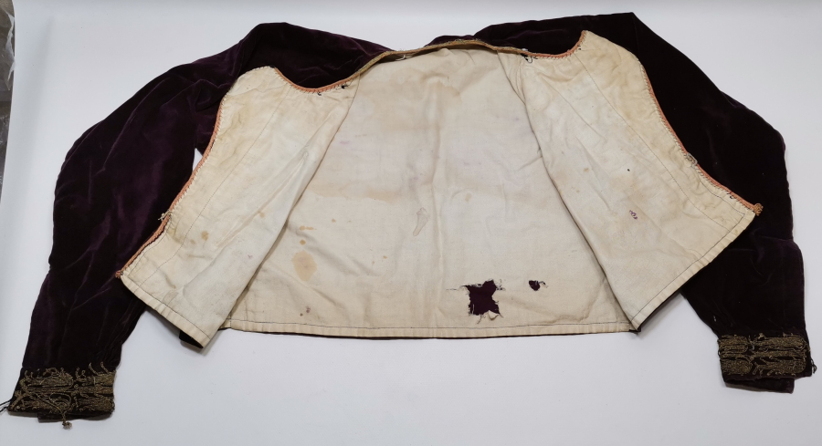 GÜMÜŞ SIRMA İŞÇİLİKLİ OSMANLI DÖNEMİ KADİFE CEPKEN