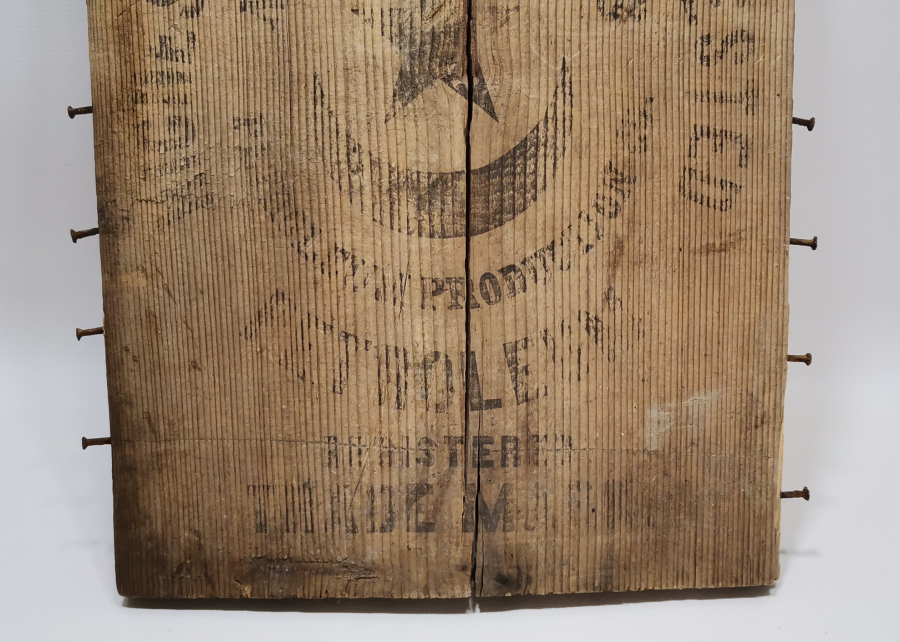 OSMANLI DÖNEMİ AHŞAPTAN MAMUL AY YILDIZLI KASA PARÇASI