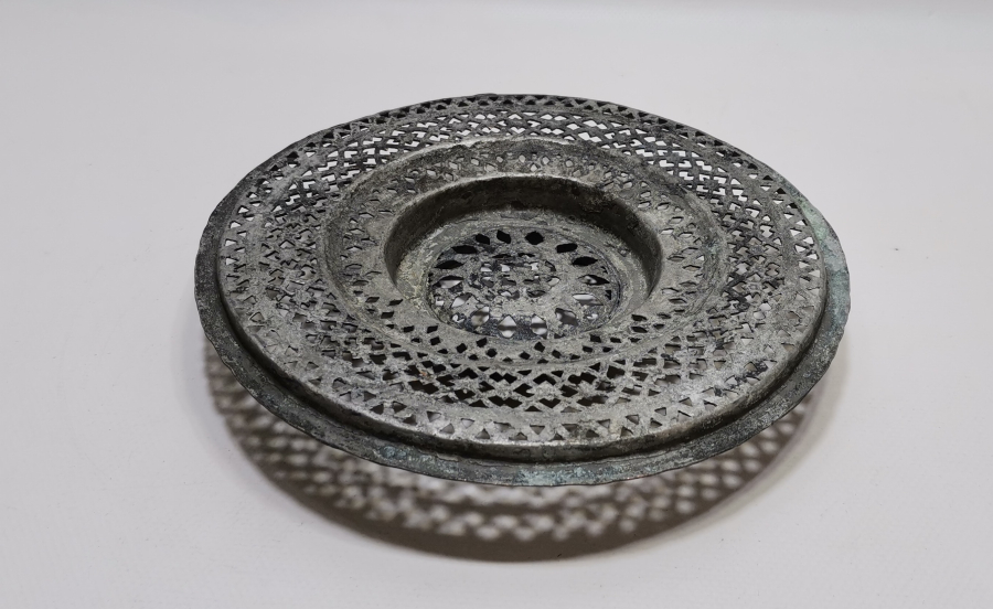 OSMANLI DÖNEMİ BAKIR İBRİK LEĞENİ SÜZGECİ